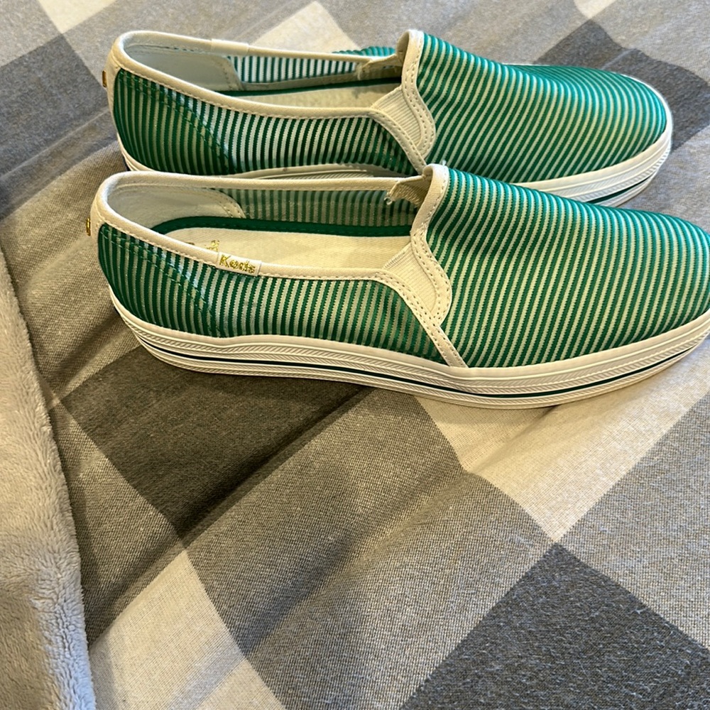 Keds x Kate Spade New York Triple Decker Green Slip-On Sneakers